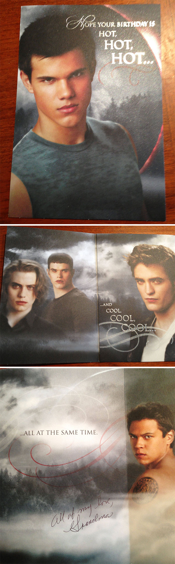 My Grandma Got My Brother This Card For His Birthday Because It Said He Was "Cool"