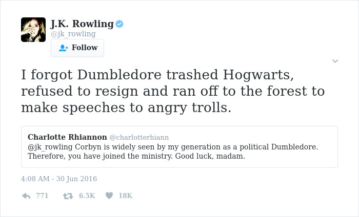 J. K. Twitter Comebacks