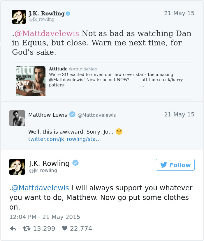 J. K. Twitter Comebacks