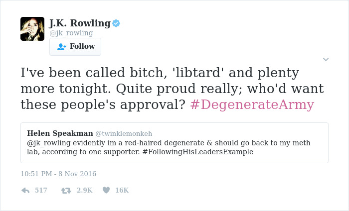 J. K. Rowling Twitter Comebacks