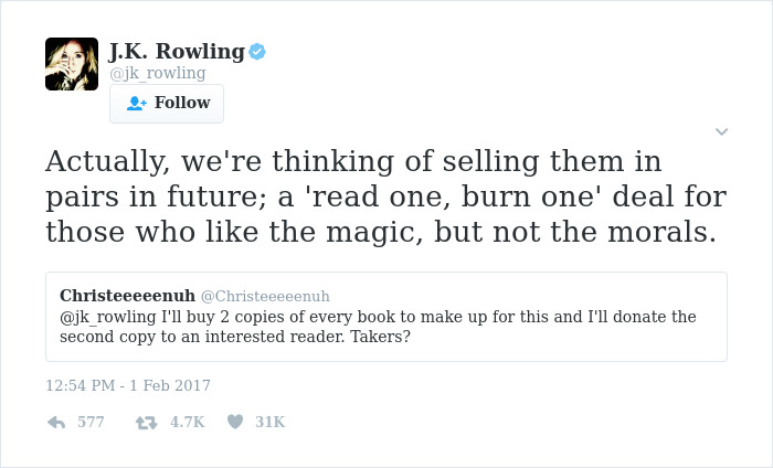 J. K. Rowling Twitter Comebacks