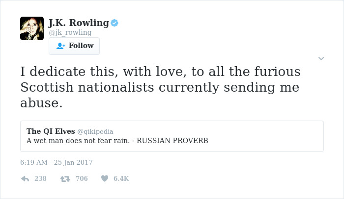 J. K. Rowling Twitter Comebacks