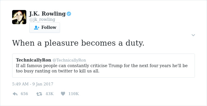 J. K. Rowling Twitter Comebacks