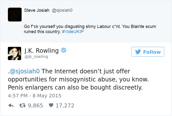 J. K. Twitter Comebacks