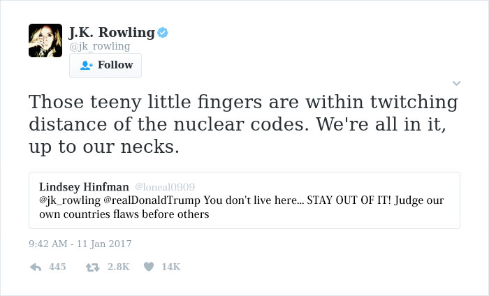 J. K. Rowling Twitter Comebacks