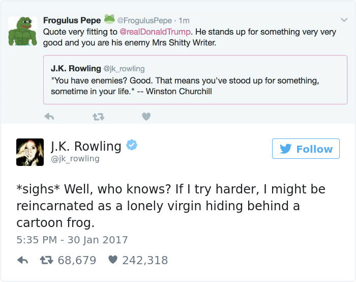 J. K. Twitter Comebacks