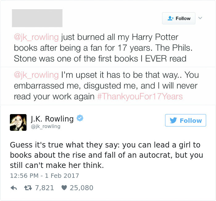 J. K. Rowling Twitter Comebacks