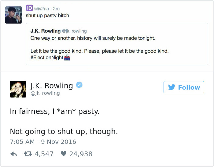 J. K. Rowling Twitter Comebacks