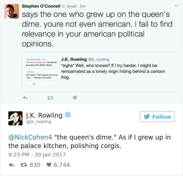 J. K. Rowling Twitter Comebacks