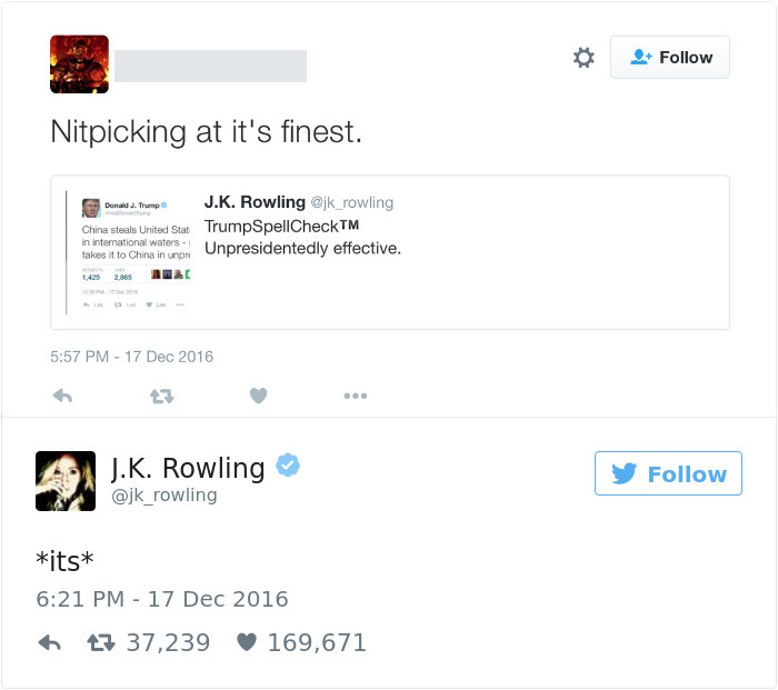 J. K. Rowling Twitter Comebacks