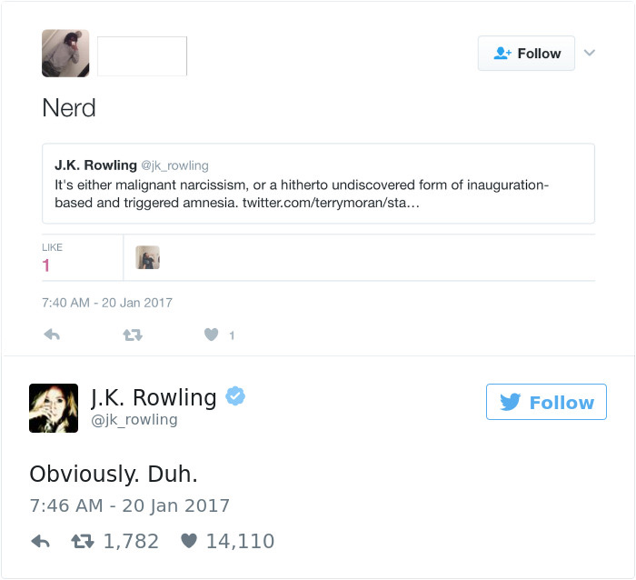 J. K. Rowling Twitter Comebacks