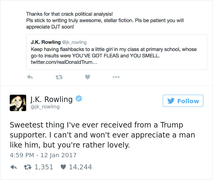 J. K. Rowling Twitter Comebacks