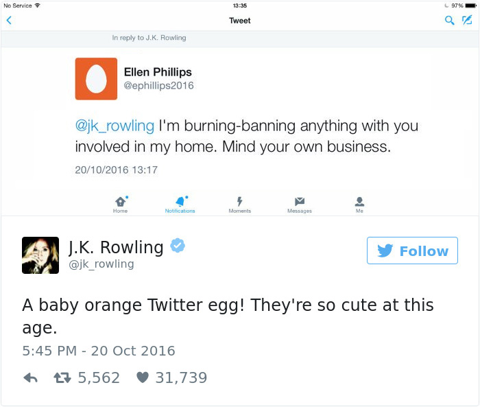 J. K. Rowling Twitter Comebacks