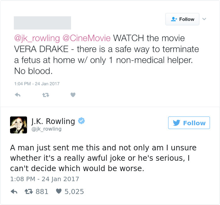 J. K. Rowling Twitter Comebacks