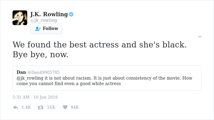 J. K. Twitter Comebacks