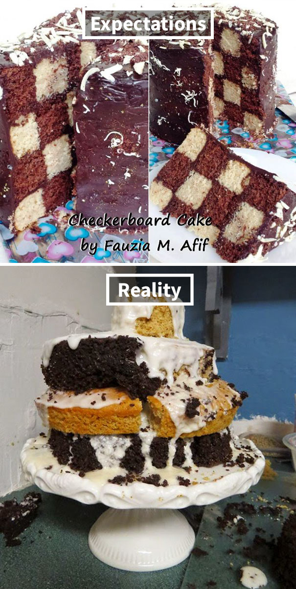 Checkerboard Cake Troubles