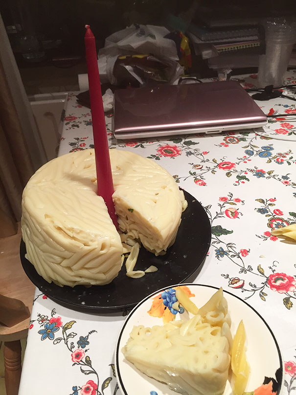 Cake-Like Dish Made From Pasta Left In The Pot Overnight