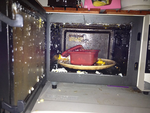 I Tried To Steam Eggs In The Microwave