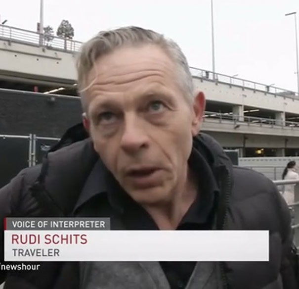Man humorously named in an outdoor setting, featured in a news segment about funny names.