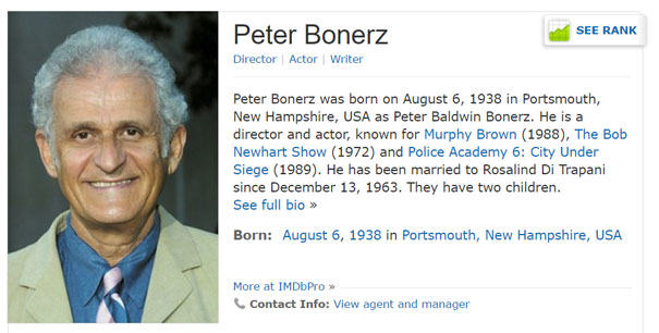 Smiling man in a beige jacket with text about funny names.