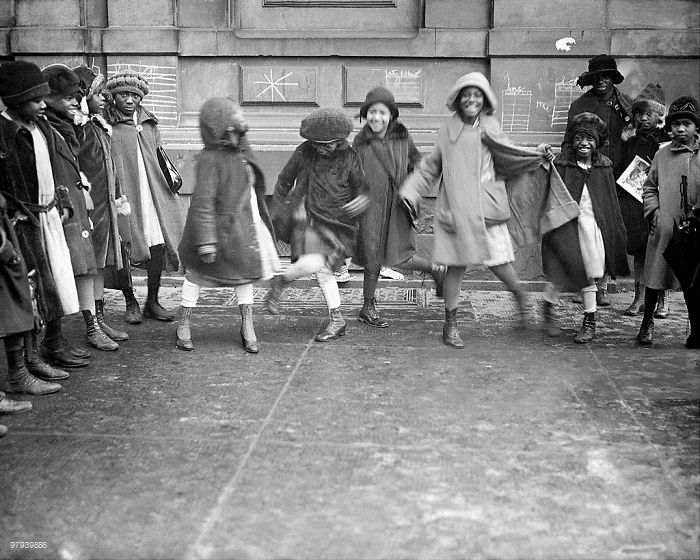 Youngsters Play In Harlem Street In The 1920's
