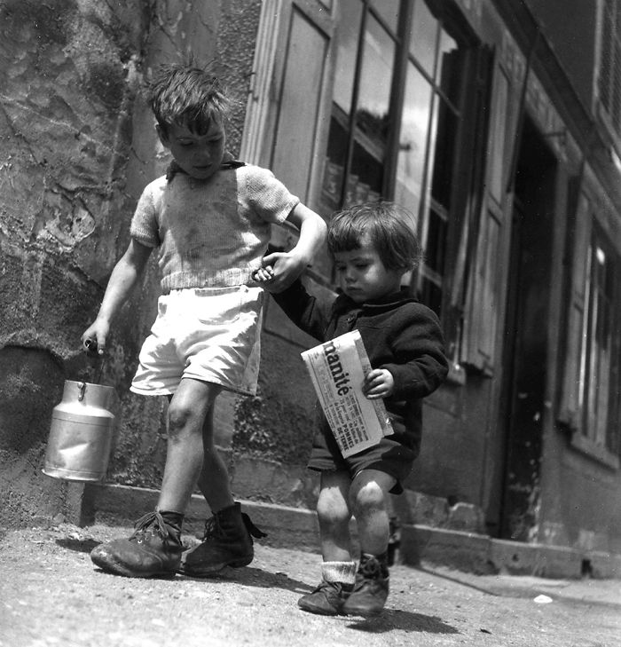 Children Walking Rue Marcelin Berthelin Berthelot, Choisy Le Roi Mai, Paris, 1946