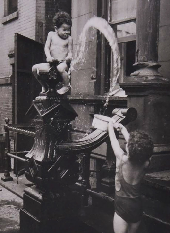 Kids Splashing Water, New York, 1942