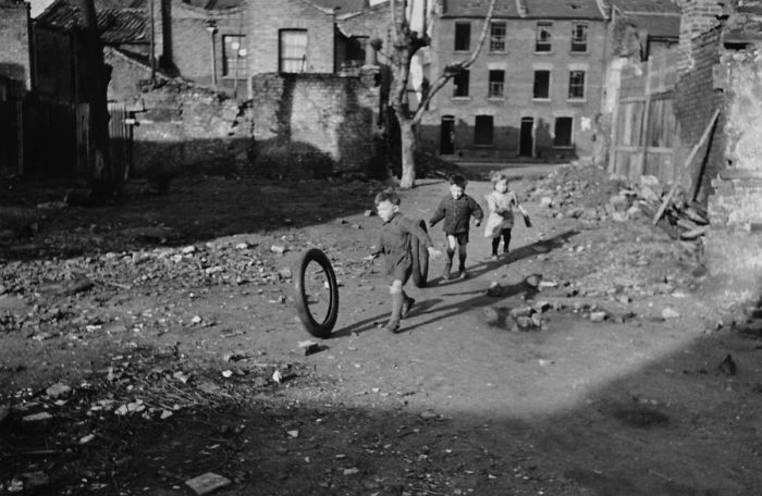 Children Playing In An Area Of Bomb-damaged Wasteground In Stepney, In The East End Of London, 9th March 1946