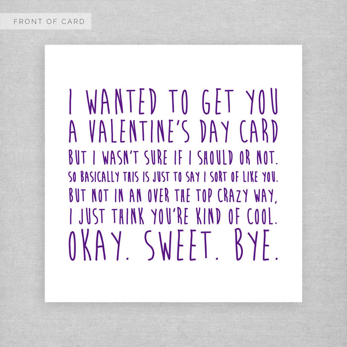 Honest Valentine's Day Card