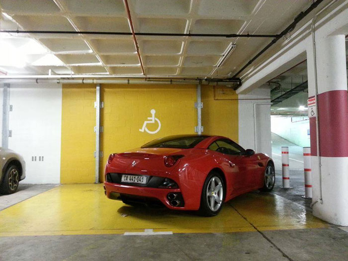 Taking Not Only One But Two Handicapped Spaces