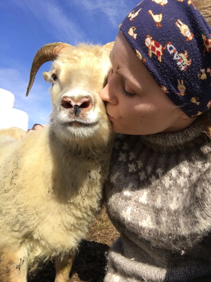 Giving Mandla A Kiss