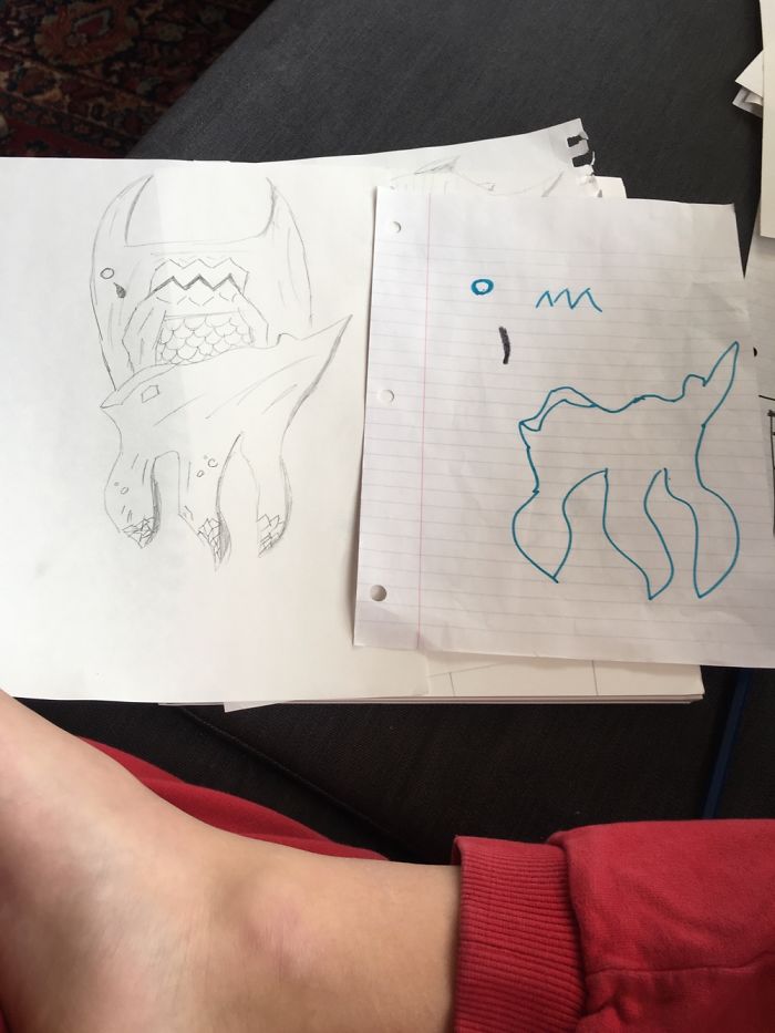I Redraw And Add To My 9year Old Brothers Drawings I Redraw And Add To My 9year Old Brothers Drawings