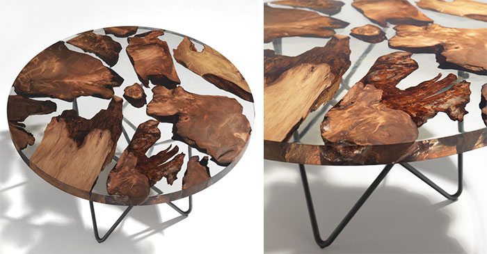 Amazing Resin Table Made From 50,000-Year-Old Wood