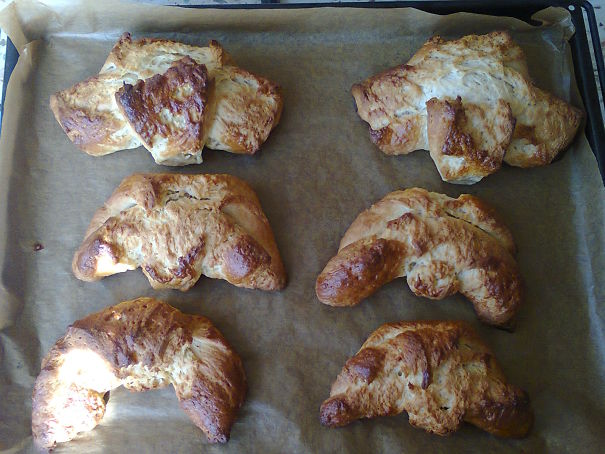 Um... Croissants. The Result Of Interpreting "freezer" As "fridge". Shame. Shame.
