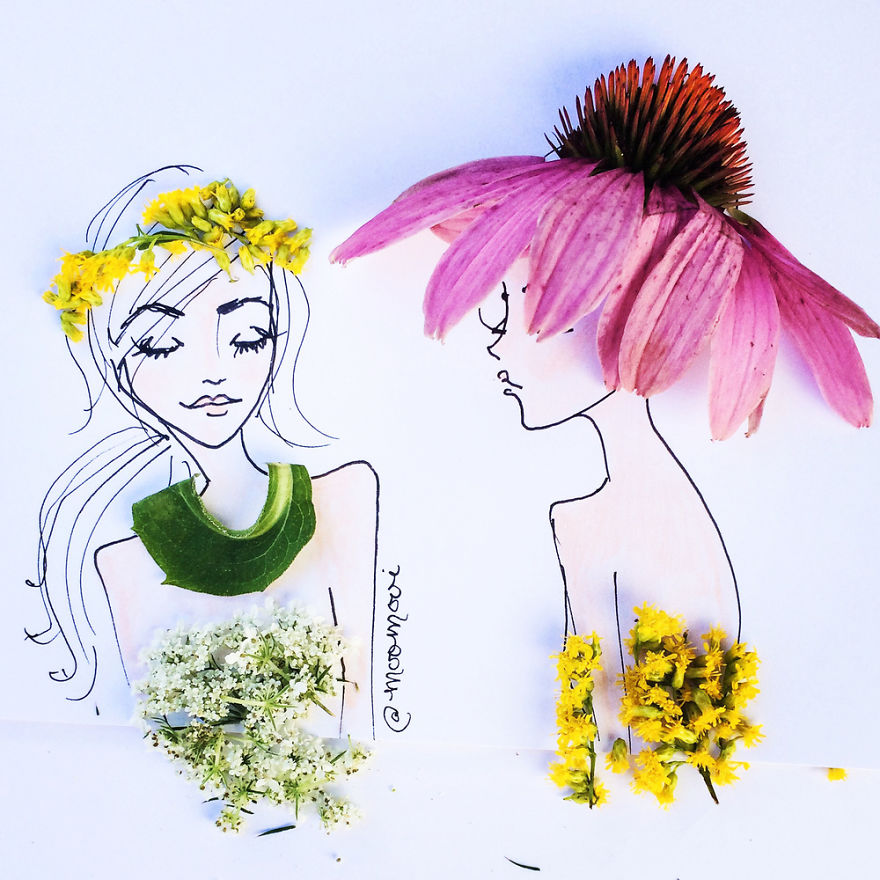Flower Fashion Illustrations