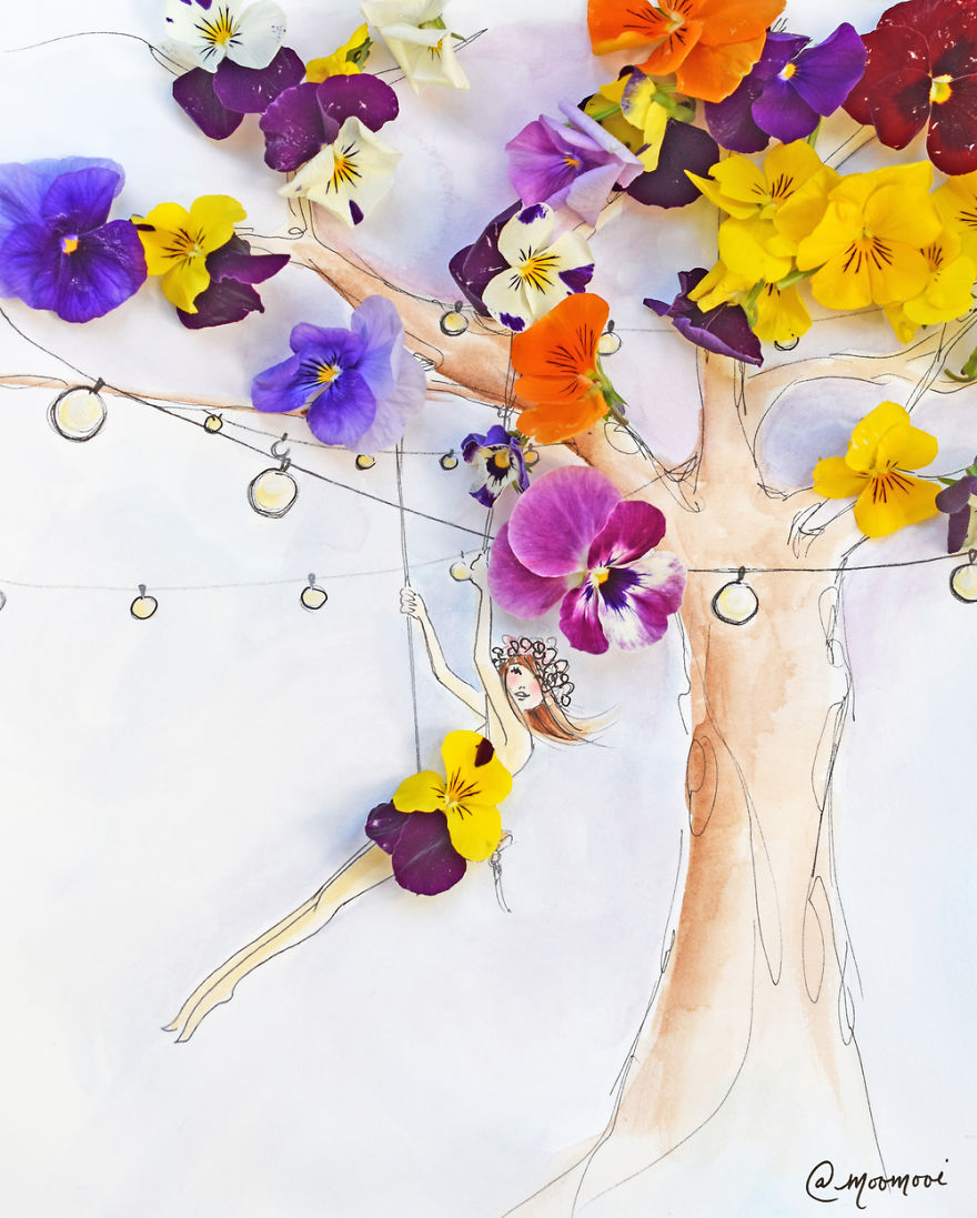 Flower Fashion Illustrations