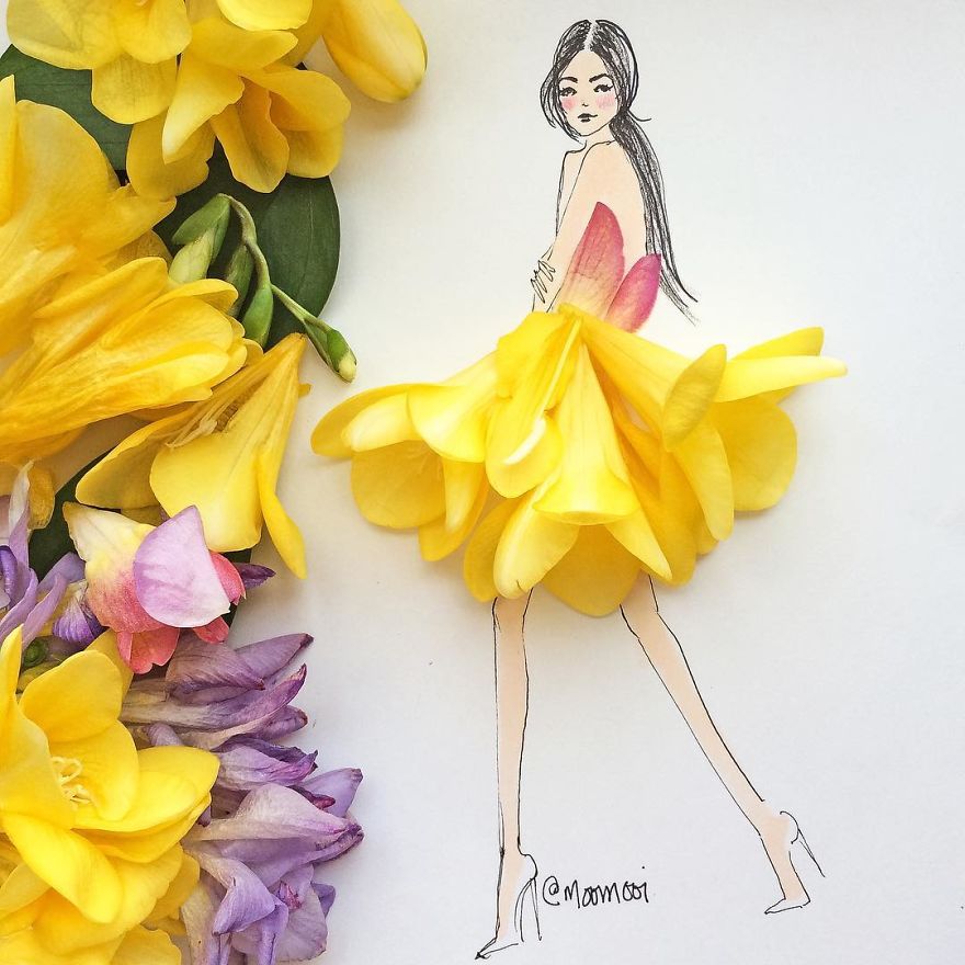 Flower Fashion Illustrations