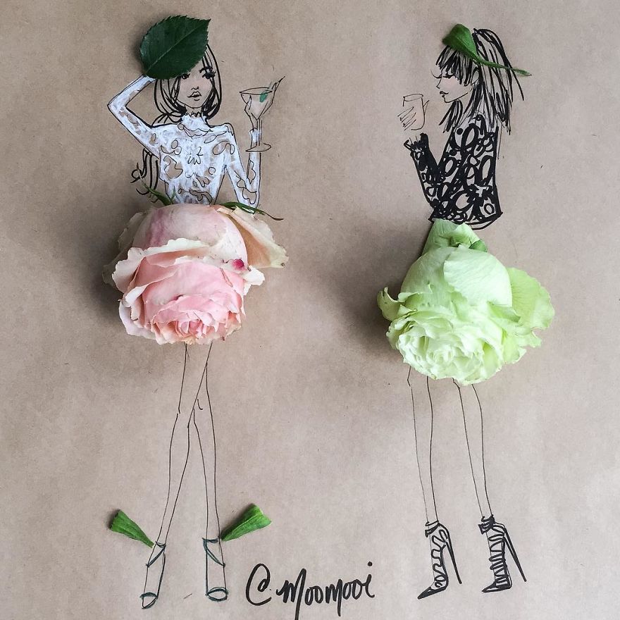 Flower Fashion Illustrations
