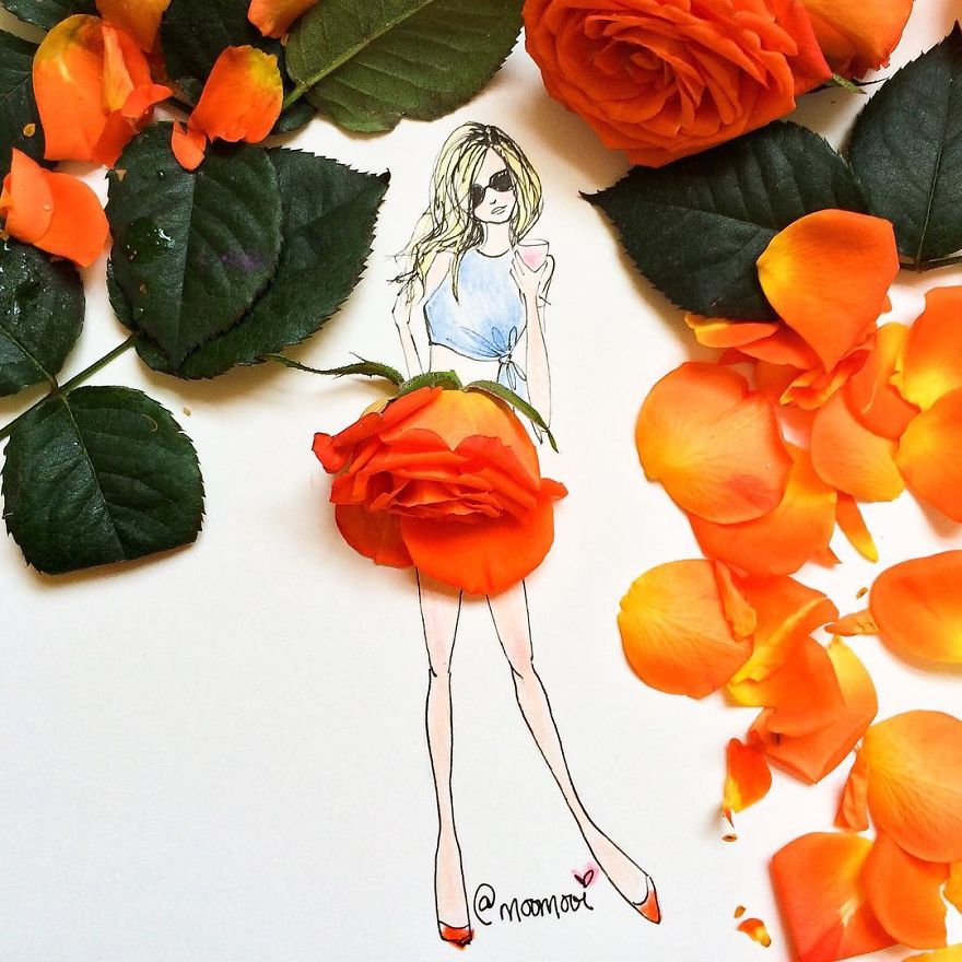 Flower Fashion Illustrations