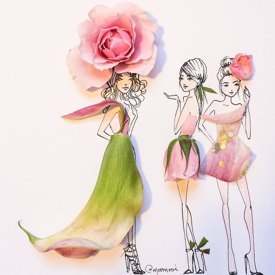 Flower Fashion Illustrations