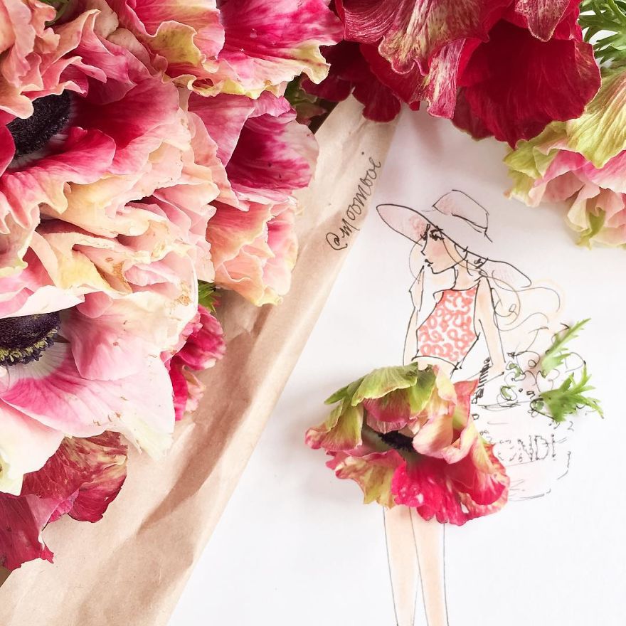 Flower Fashion Illustrations