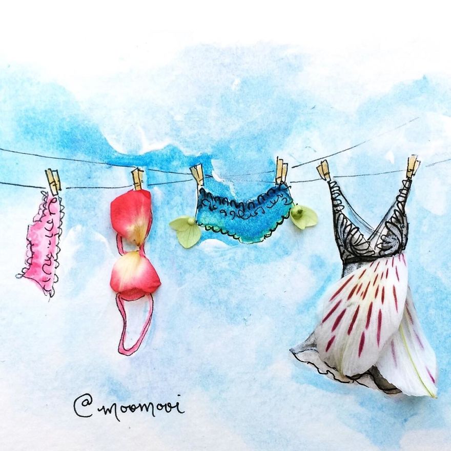 Flower Fashion Illustrations