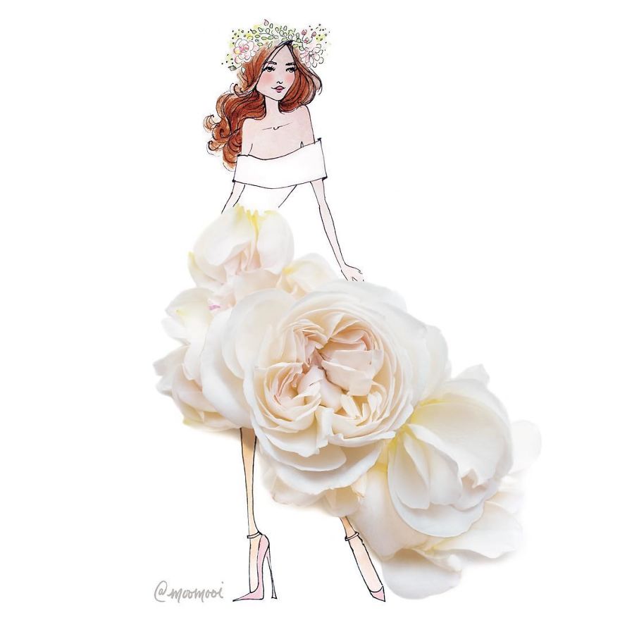Flower Fashion Illustrations