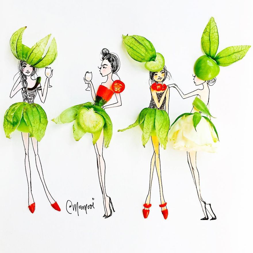 Flower Fashion Illustrations