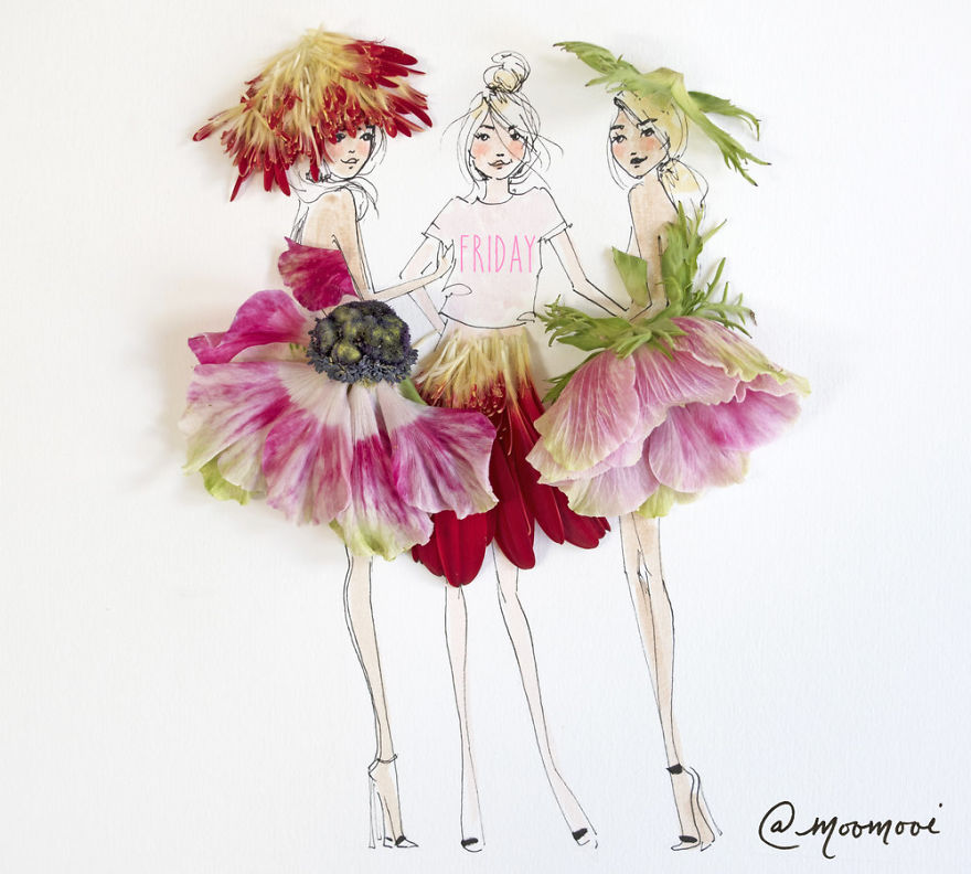 Flower Fashion Illustrations