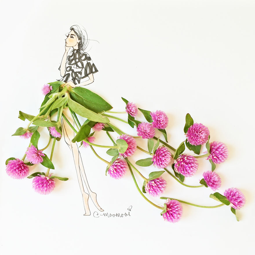 Flower Fashion Illustrations