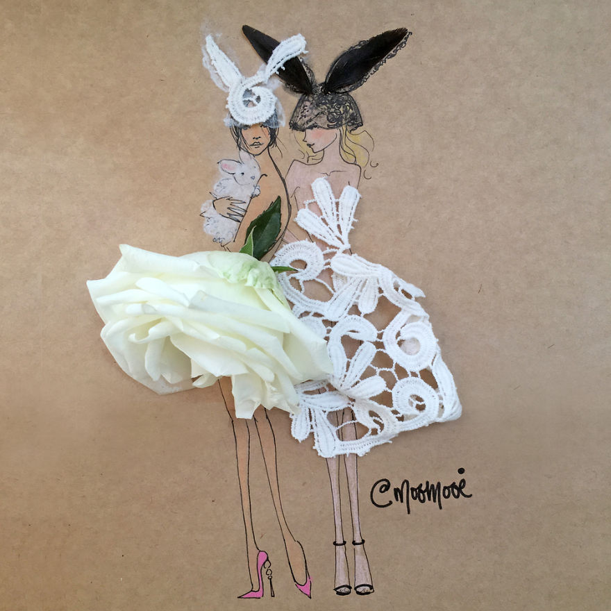Flower Fashion Illustrations