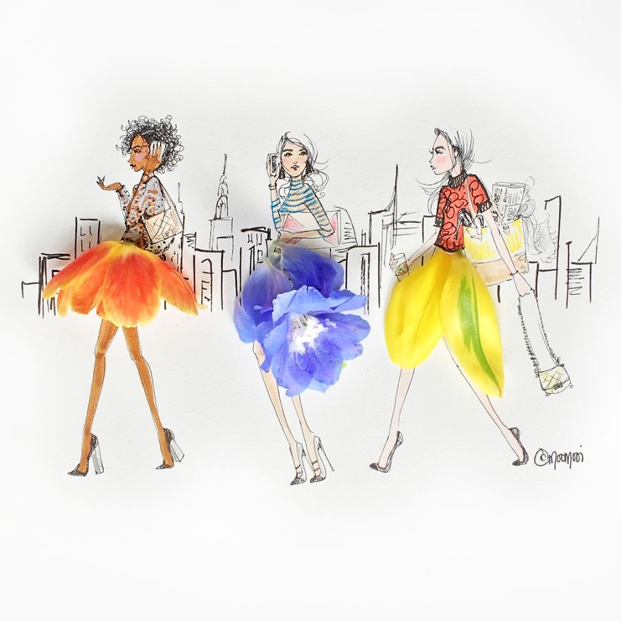 Flower Fashion Illustrations
