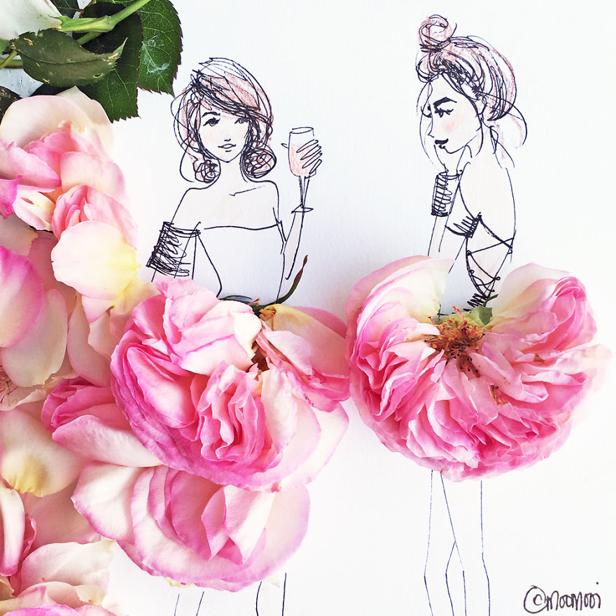 Flower Fashion Illustrations