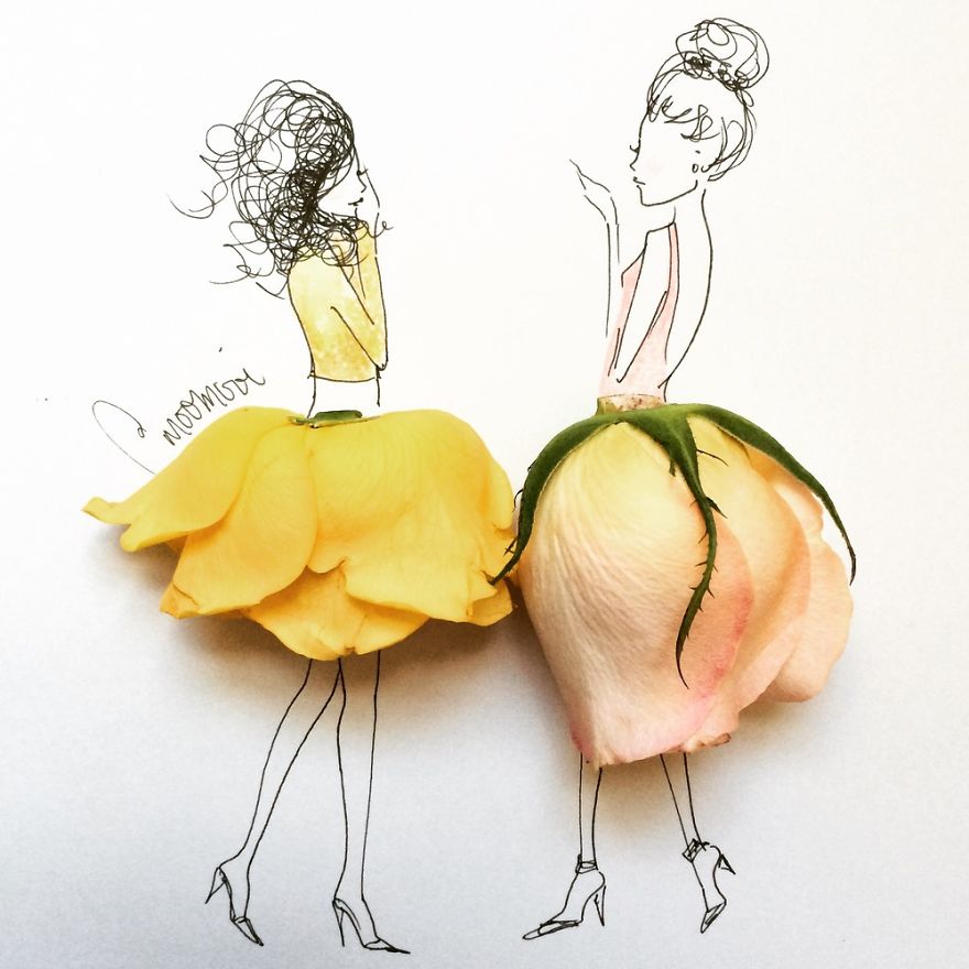 Flower Fashion Illustrations